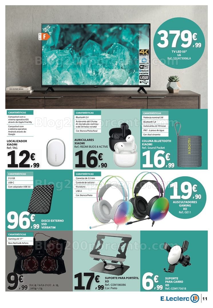 Antevisão Folheto E-LECLERC Bazar Promoções de 8 a 21 outubro